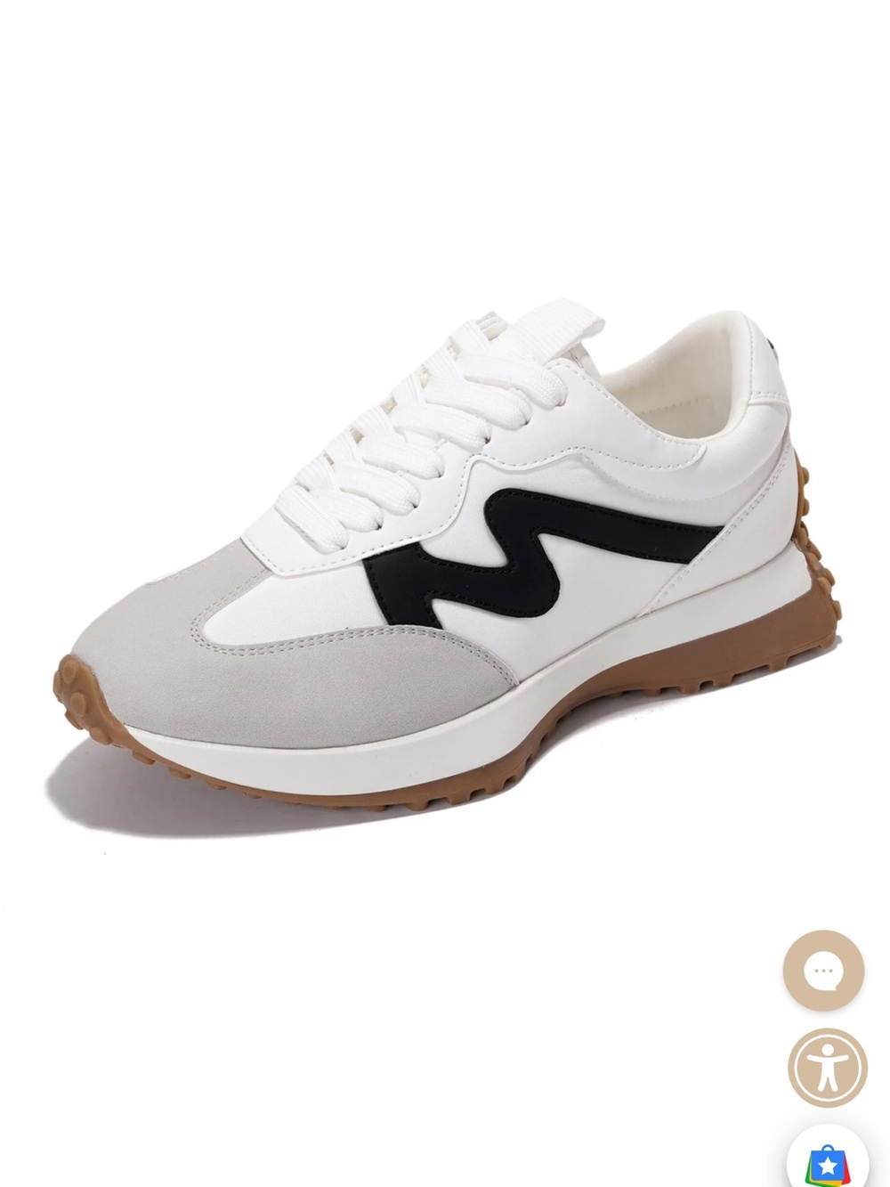 Steve Madden White Black Gray Brown Sneakers